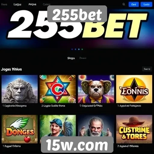 Diversidade de jogos disponíveis na 255bet